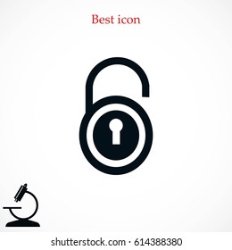 lock icon vector, flat design best vector icon