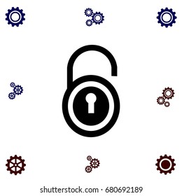 lock icon vector, flat design best vector icon