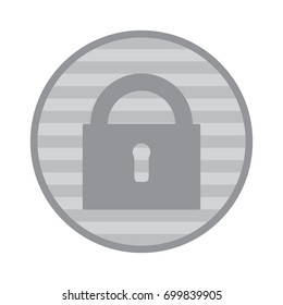 Lock Icon Vector flat design style