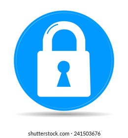 lock icon.  Vector flat Illustrator EPS 10