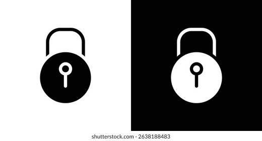 Lock icon Vector in flat style. Collection silhouettes