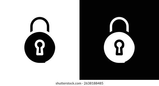 Lock icon Vector in flat style. Collection silhouettes