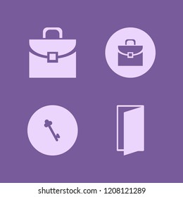 lock icon. lock vector icons set briefcase, door open and key