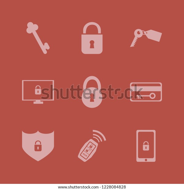 lock icon. lock vector icons set key\
card, cyber security, shield lock security and\
lock