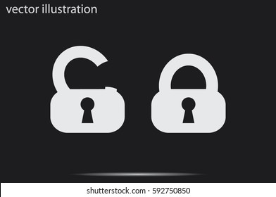lock icon vector illustration 