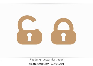 lock icon vector illustration.