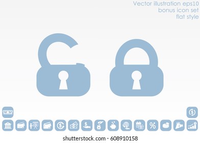 lock icon vector illustration.