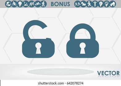 lock icon vector illustration.