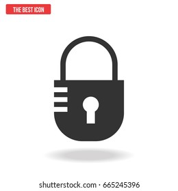 Lock icon, Vector illustration.