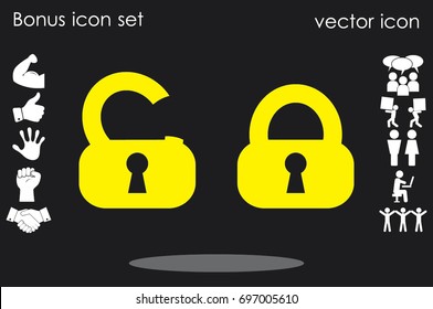 lock icon vector illustration.