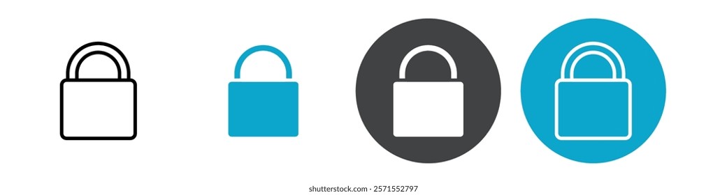 lock icon Vector illustration in black