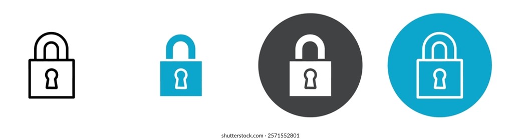 lock icon Vector illustration in black