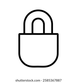 lock icon Vector illustration in black