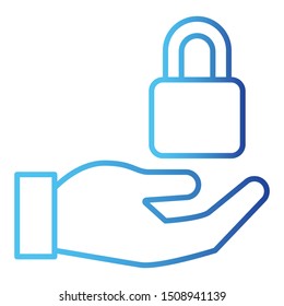Lock Icon, Vector Illustration, Business Outline