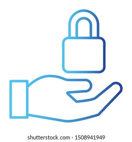 Lock Icon, Vector Illustration, Business Outline