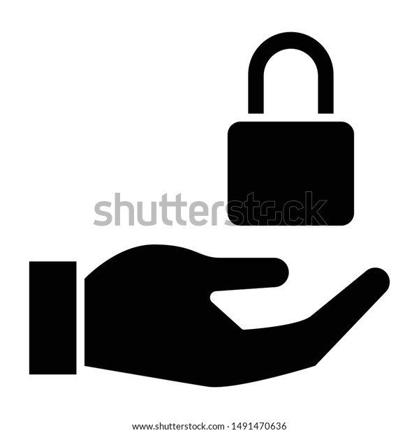 Lock Icon,\
Vector Illustration, Business\
Glyph