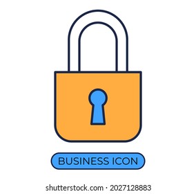 Lock icon vector illustration concept.