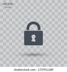 lock icon. Vector illustration EPS 10.