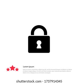 lock icon. Vector illustration EPS 10.