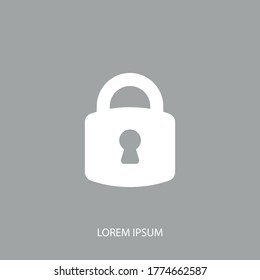 lock icon. Vector illustration EPS 10.