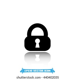 lock icon vector illustration eps10.