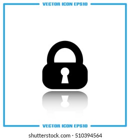 lock icon vector illustration eps10.