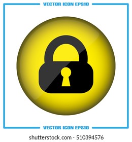lock icon vector illustration eps10.