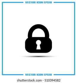 lock icon vector illustration eps10.