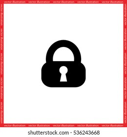 lock icon vector illustration eps10.
