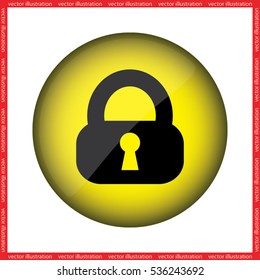 lock icon vector illustration eps10.