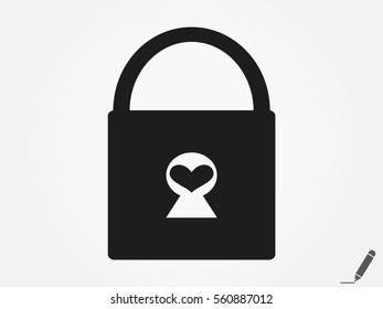 lock icon, vector illustration eps10
