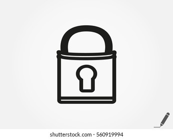 lock icon, vector illustration eps10