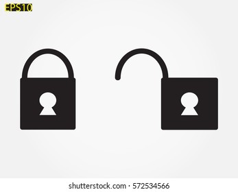 lock icon, vector illustration eps10