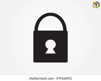 lock icon, vector illustration eps10