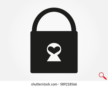 lock icon, vector illustration eps10