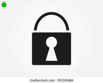 lock icon, vector illustration eps10