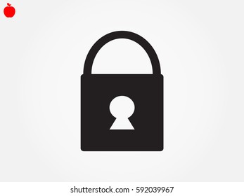 lock icon, vector illustration eps10