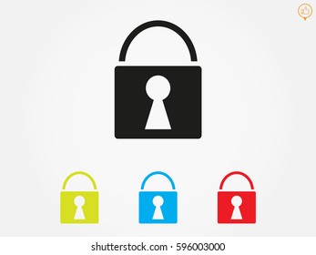 lock icon, vector illustration eps10