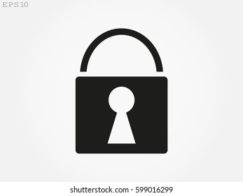 lock icon, vector illustration eps10
