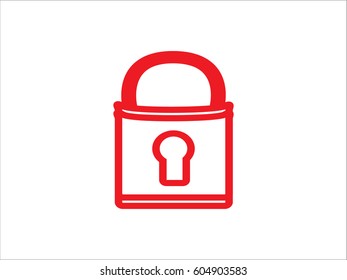lock icon, vector illustration eps10
