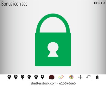 lock icon, vector illustration eps10