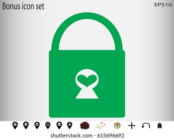 lock icon, vector illustration eps10