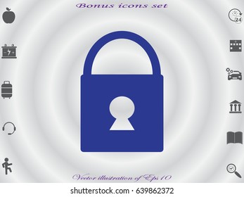 lock icon, vector illustration eps10
