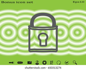 lock icon, vector illustration eps10