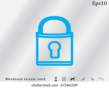 lock icon, vector illustration eps10