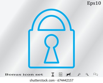 lock icon, vector illustration eps10