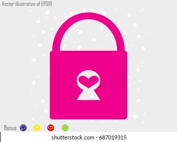 lock icon, vector illustration eps10