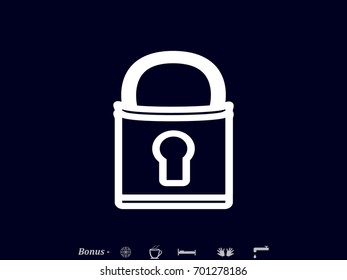 lock icon, vector illustration eps10