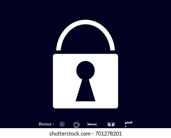 lock icon, vector illustration eps10