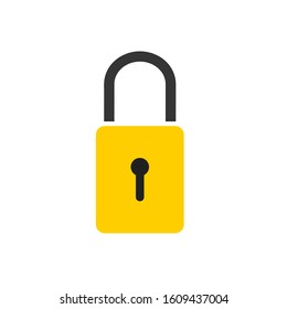 Lock icon, vector illustration. Flat design style. vector lock icon illustration isolated on white background, lock icon Eps10. lock icons graphic design vector symbols.